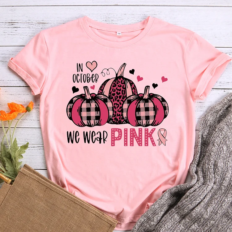 Pink pumpkin Thanksgiving Day T-shirt Tee -598282