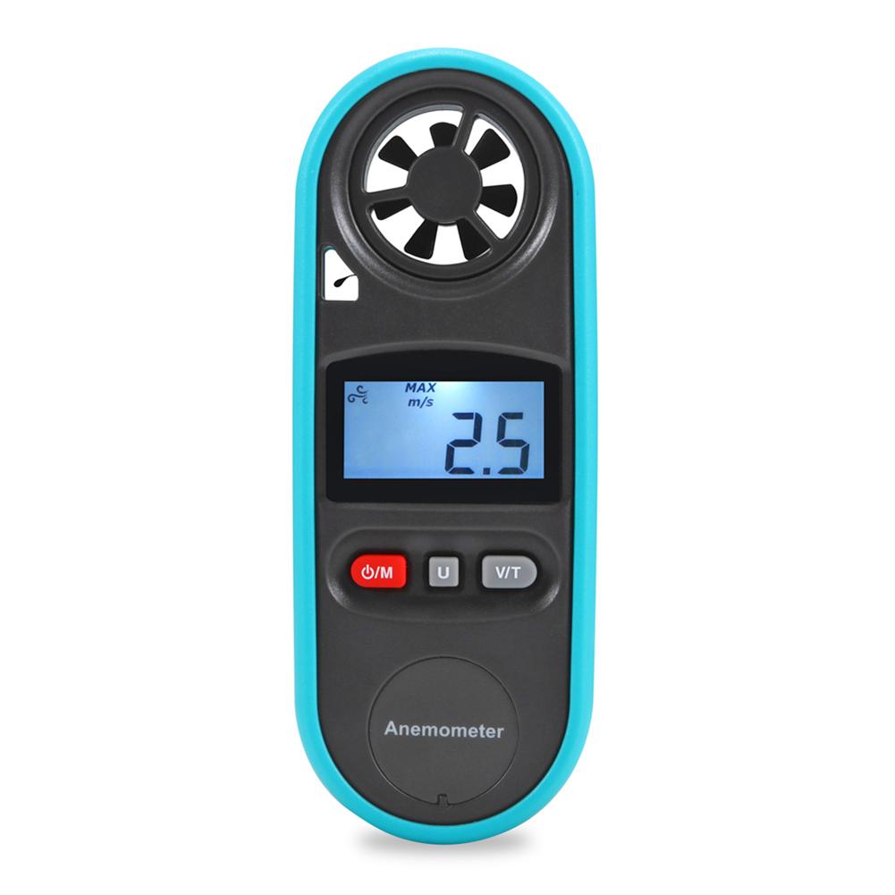

816A LCD Digital Anemometer Thermometer Wind Speed Gauge Meter Windmeter, 501 Original