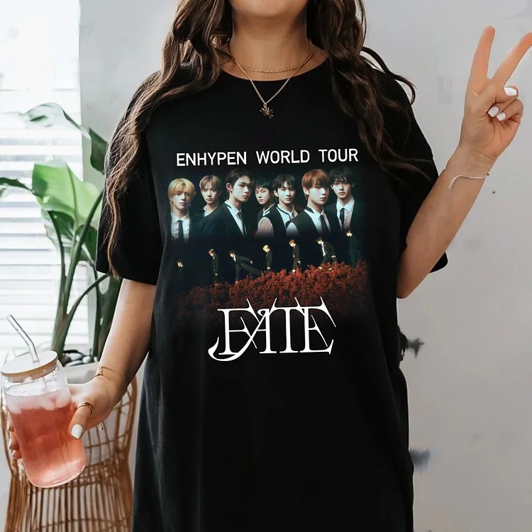 ENHYPEN WORLD TOUR FATE Design T-shirt