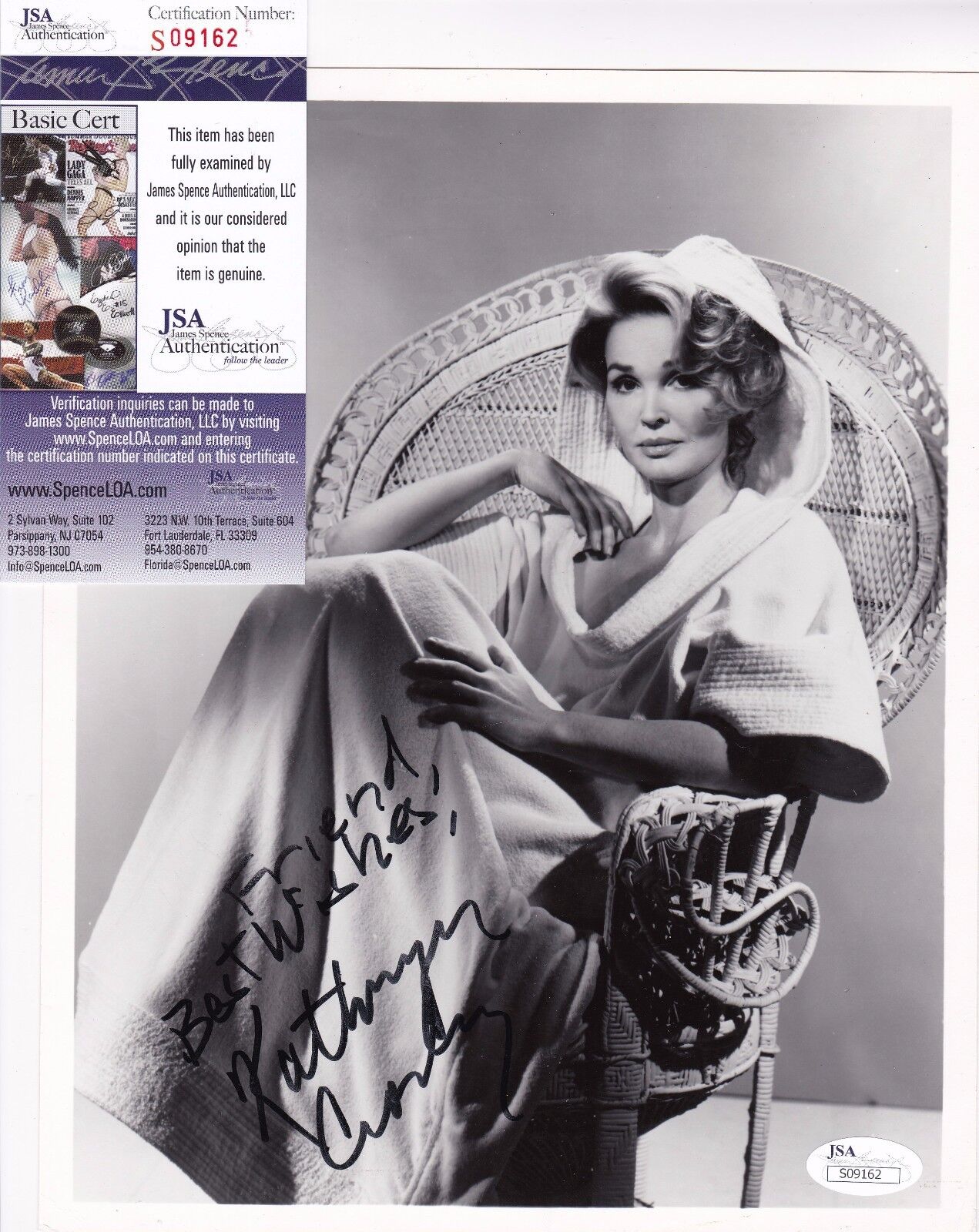 Kathyrn Crosby Actress Signed 8x10 Vintage Photo Poster painting JSA Certified