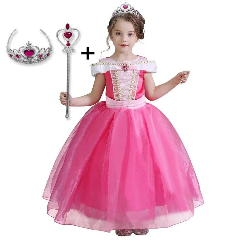 Dark Pink Butterfly Beauty Costume For Girls Princess Party Dress Fancy Girls Dress Kids Children's Clothing