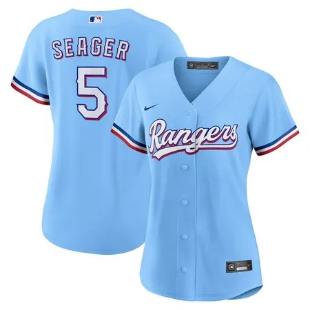 Women's Texas Rangers #5 Corey Seager  Light Blue Alternate Replica Player Jersey
