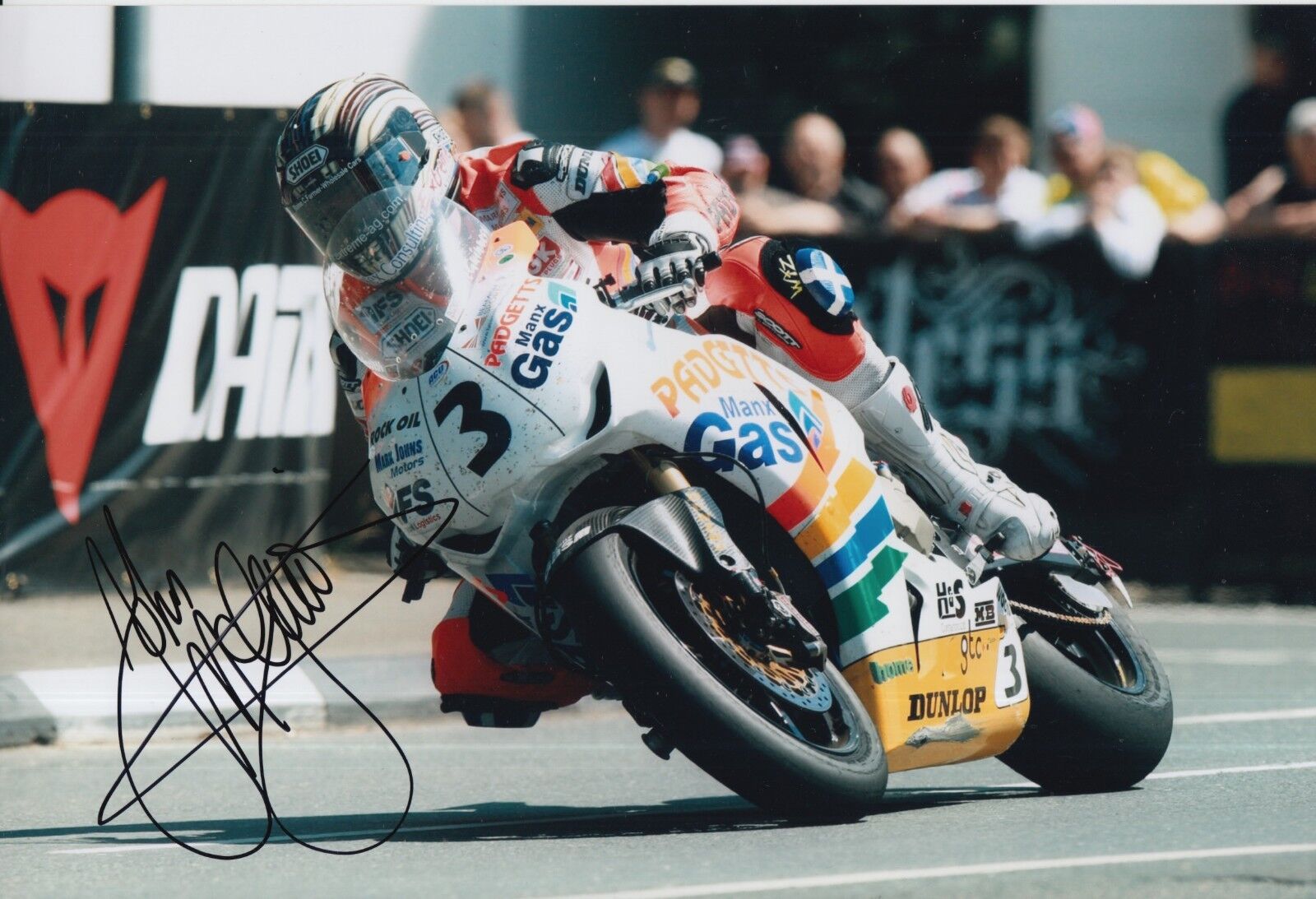 John McGuinness Hand Signed Padgetts Honda 12x8 Photo Poster painting Isle of Man TT.