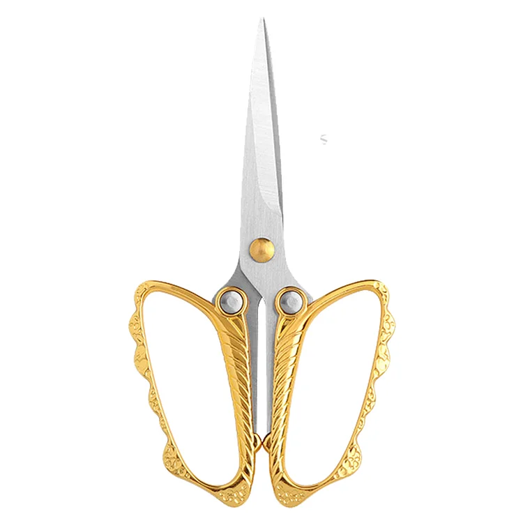 METAL SCISSORS WITH FLOWER SHAPED HANDLES