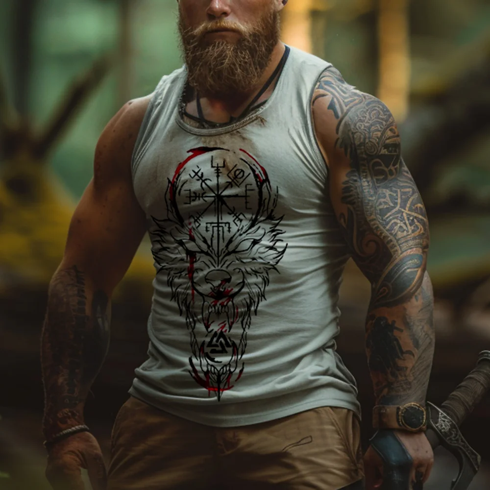 Viking Totem Sleeveless T-Shirt-inspireuse