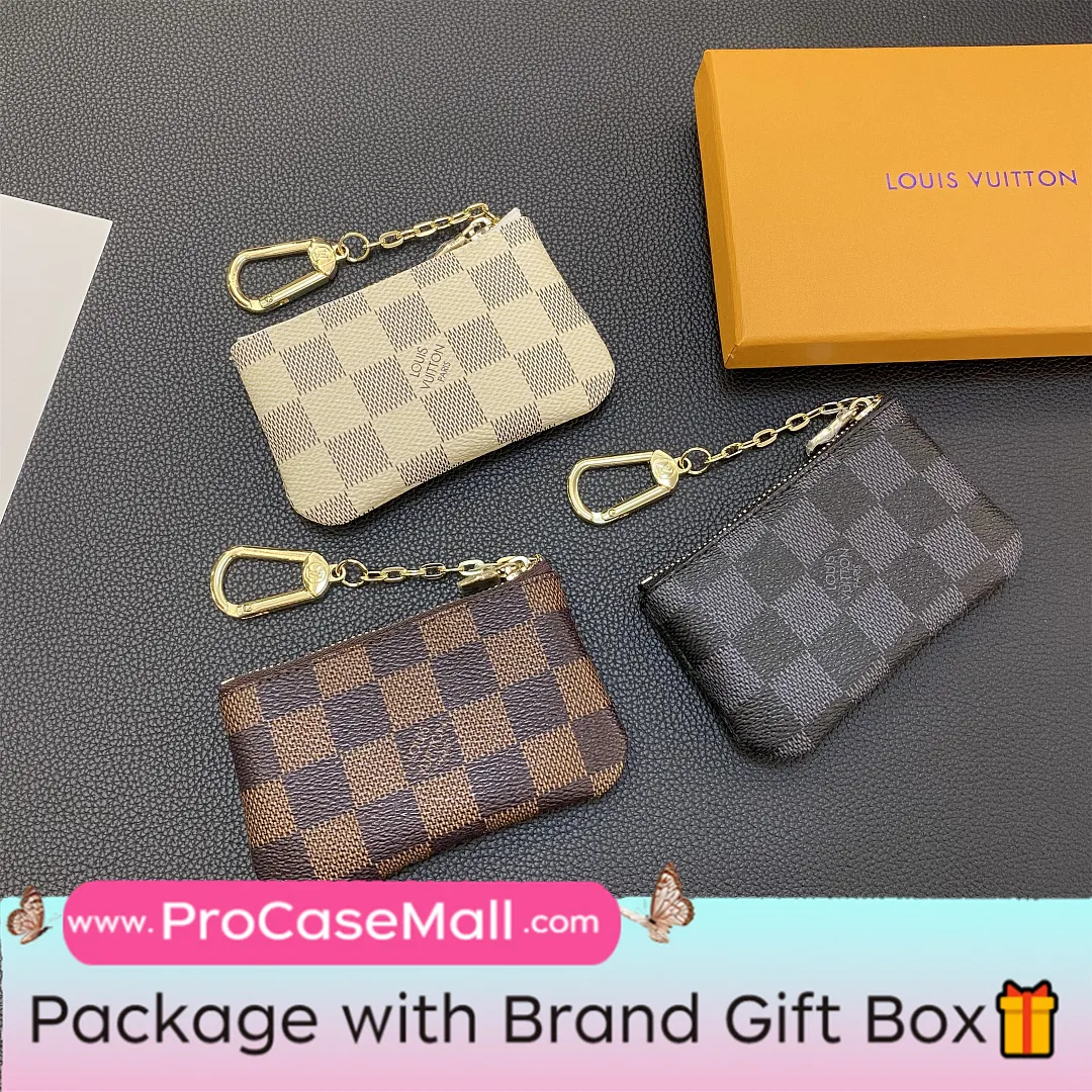 Louis Vuitton Monogram Canvas Leather Coin Purse Checkerboard Wallet