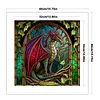 Glass Painting-Pterosaur-11CT Stamped Cross Stitch 40*40cm/15.75*15.75in tapestrymarket