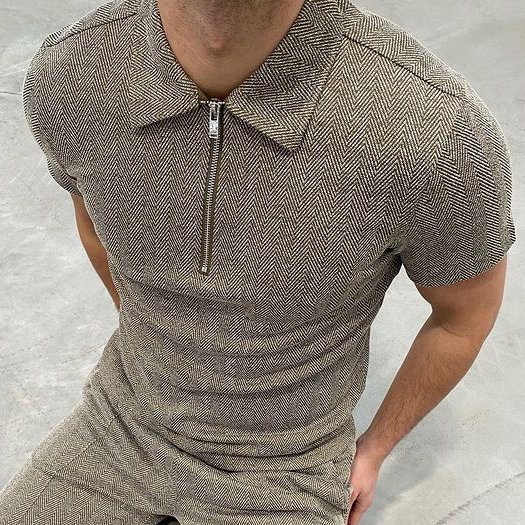 Fabric Texture Polo Shirt