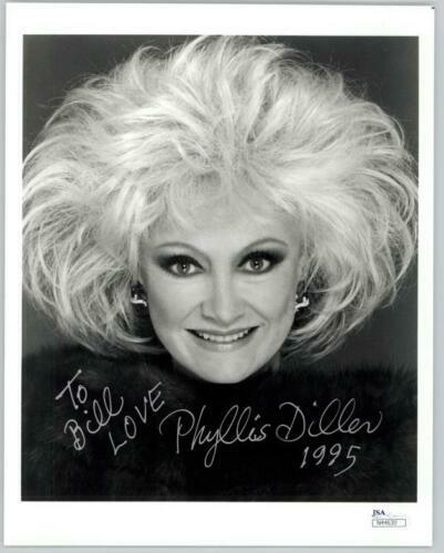 PHYLLIS DILLER, (DECEASED) COMEDIAN SIGNED 8X10 JSA AUTHENTICATED COA #N44630