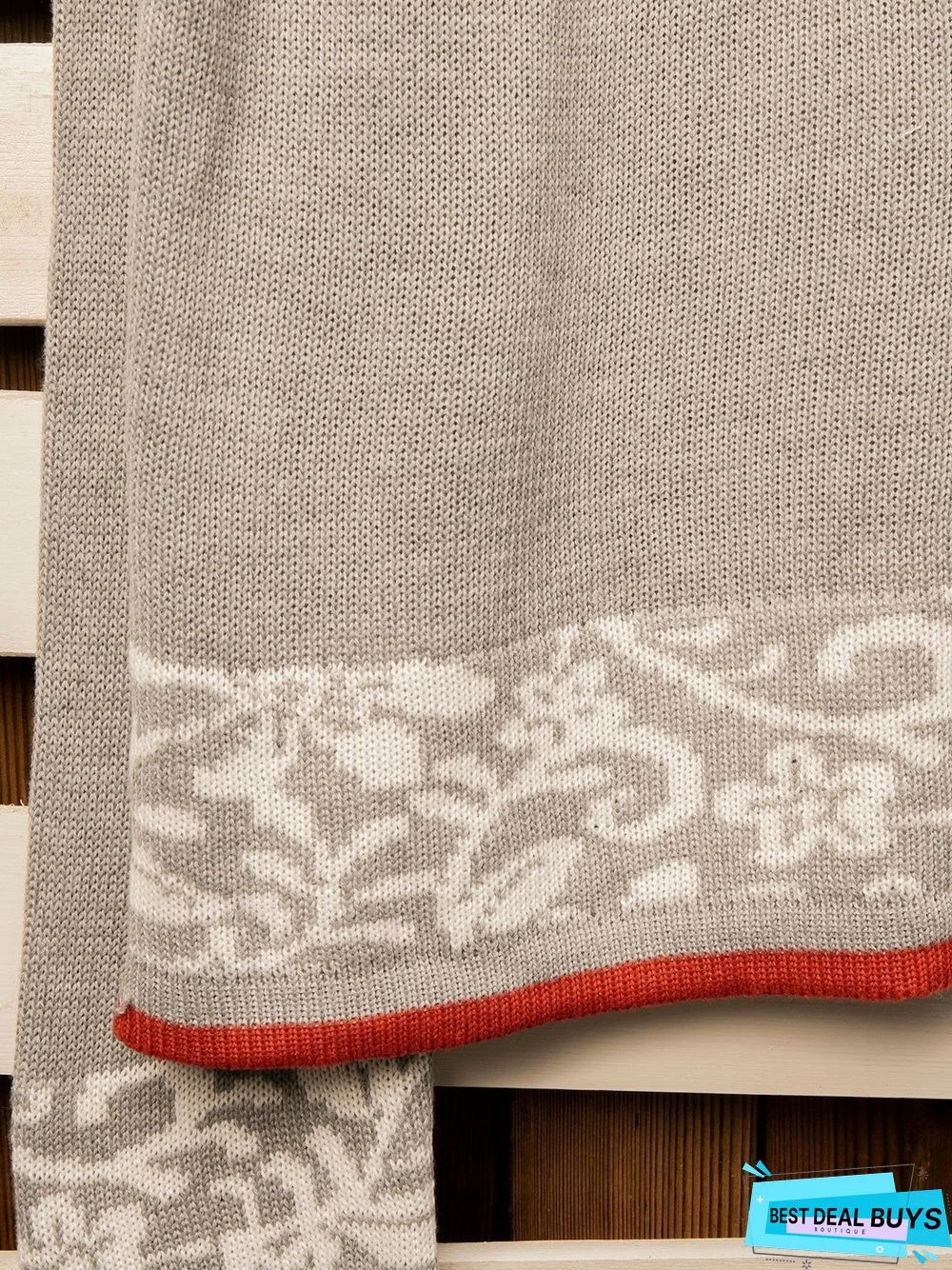 Apricot Long Sleeve Crew Neck Floral Cotton-Blend Shirts & Tops