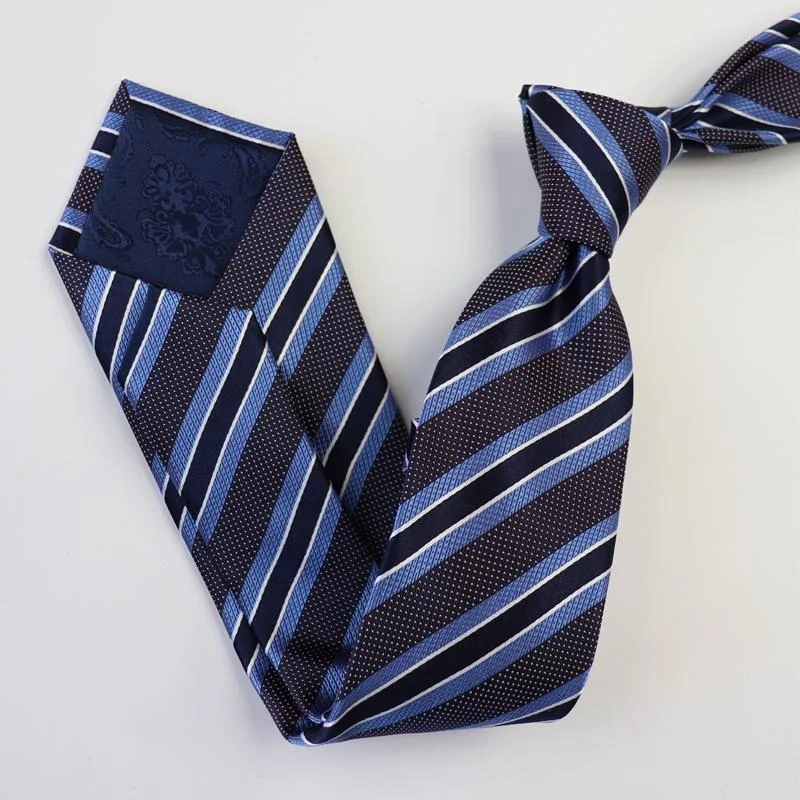 Cravate en soie bleure à pois- SOIE PLUS