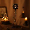 Vintage wrought iron candlestick candle ornaments