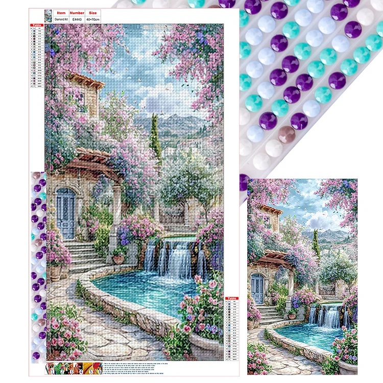 Cottage Scenery - Full Round - Diamond Painting(40*70cm)