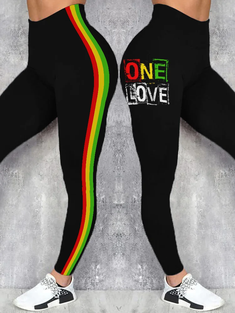 Black Pride One Love Side Stripe Leggings