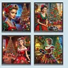 (US Local)4pack Xmas Lady-Crystal Rhinestone Diamond Painting(30x30cm)