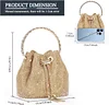 Clutch Abendtasche Luxus Damen Kleine Umh&auml;ngetasche Kupplung f&uuml;r Zeremonie Hochzeit/Party/Abschlussball Box Taschen aus Strass handgefertigt