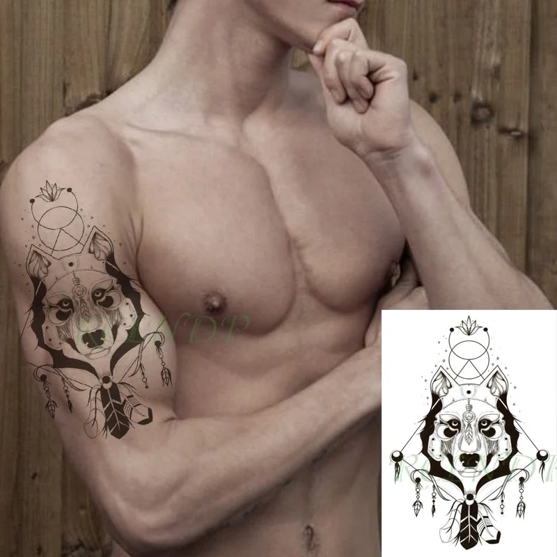 Waterproof Temporary Tattoo Sticker Broken Roman Clock Gear Big Size Body Art Flash Tatoo Fake Tatto Stickers for Girl Men Women