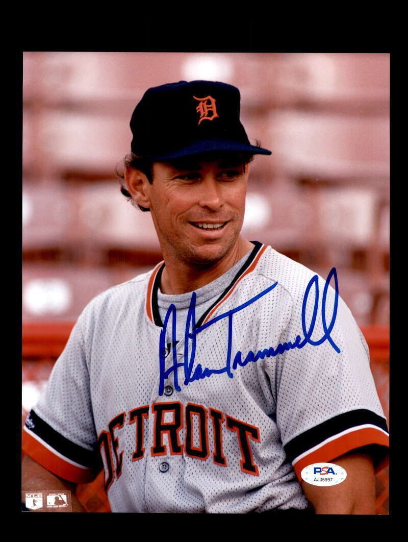 Alan Trammell PSA DNA Coa Signed 8x10 Photo Poster painting Tigers Autograph