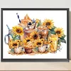>SALE<5D DIY Full Round Drill Diamond Painting Sunflower Drink Kit Home Decor 40x30cm