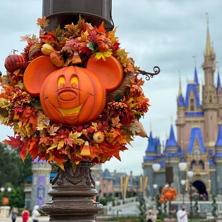 Handcrafted Magic Kingdom Inspires Autumn Pumpkin Wreath Decoration 2021、、sdecorshop