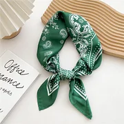 Jollyhunt New Headscarf Cashew Dots Print Hair Wrap Neckerchief Female Satin Square Scarf for Women Headband Foulard Hijab Bandana 70cm Scarf