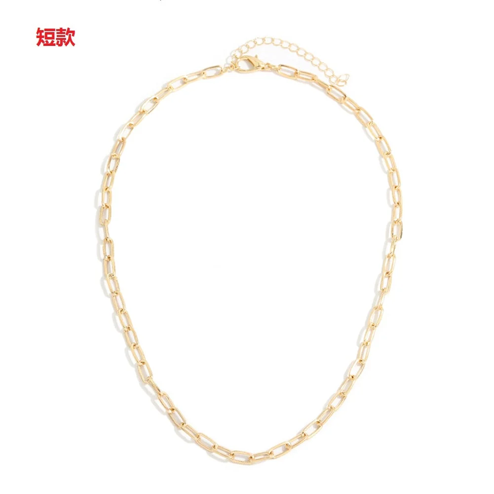 Dvacaman New Punk Gold Color Portrait Pendant Necklace for Women Cuban Multi Layered Chunky Thick Chain Choker Necklaces Jewelry