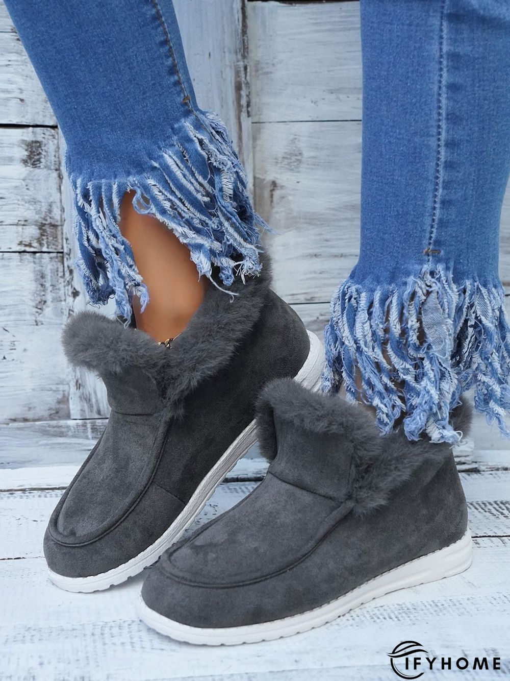 Split Joint Furry Boots | IFYHOME