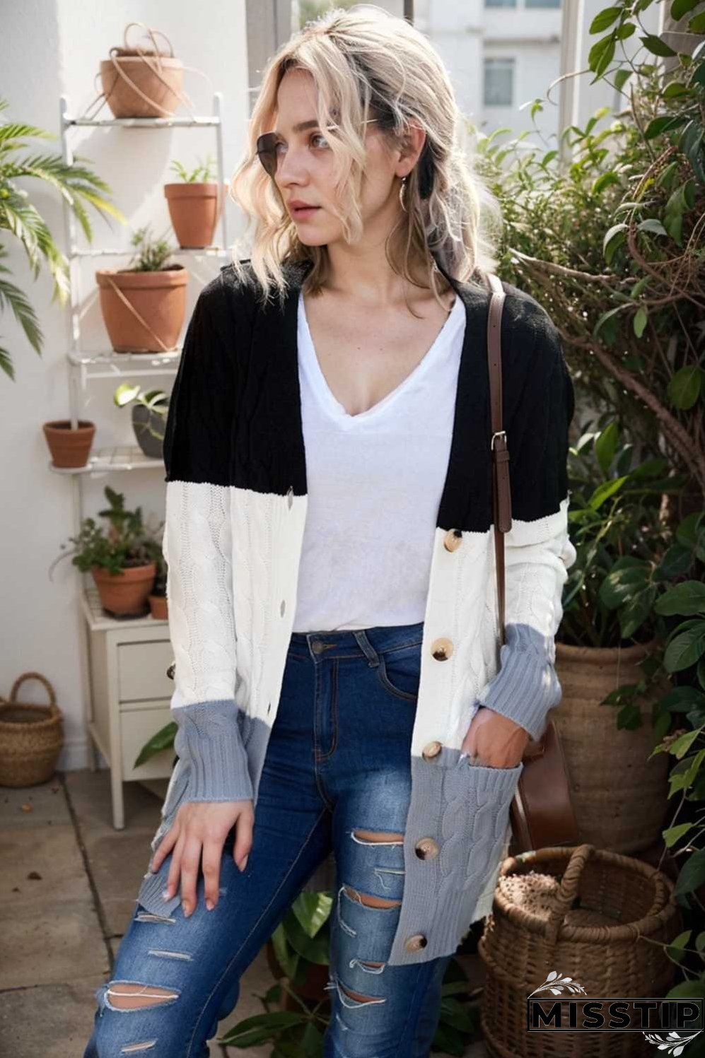 cozy cable knit button front long sleeve cardigan