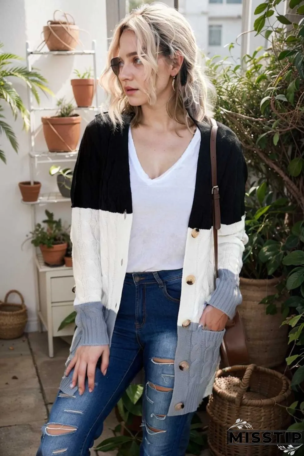 cozy cable knit button front long sleeve cardigan