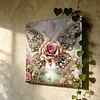 DIY Pearl Painting Butterfly for Home Wall Decor with Frame(25x25cm)