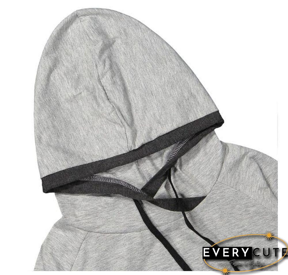 Hooded Stitching Sweatshirt