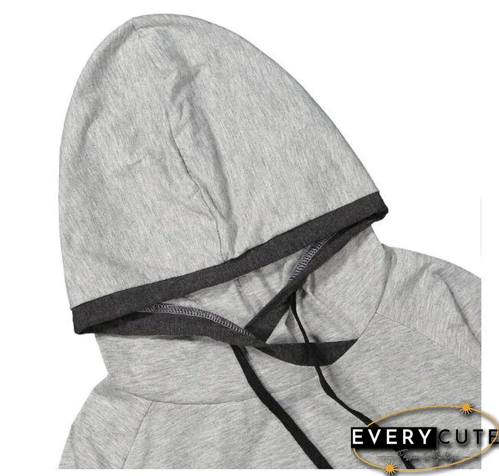 Hooded Stitching Sweatshirt