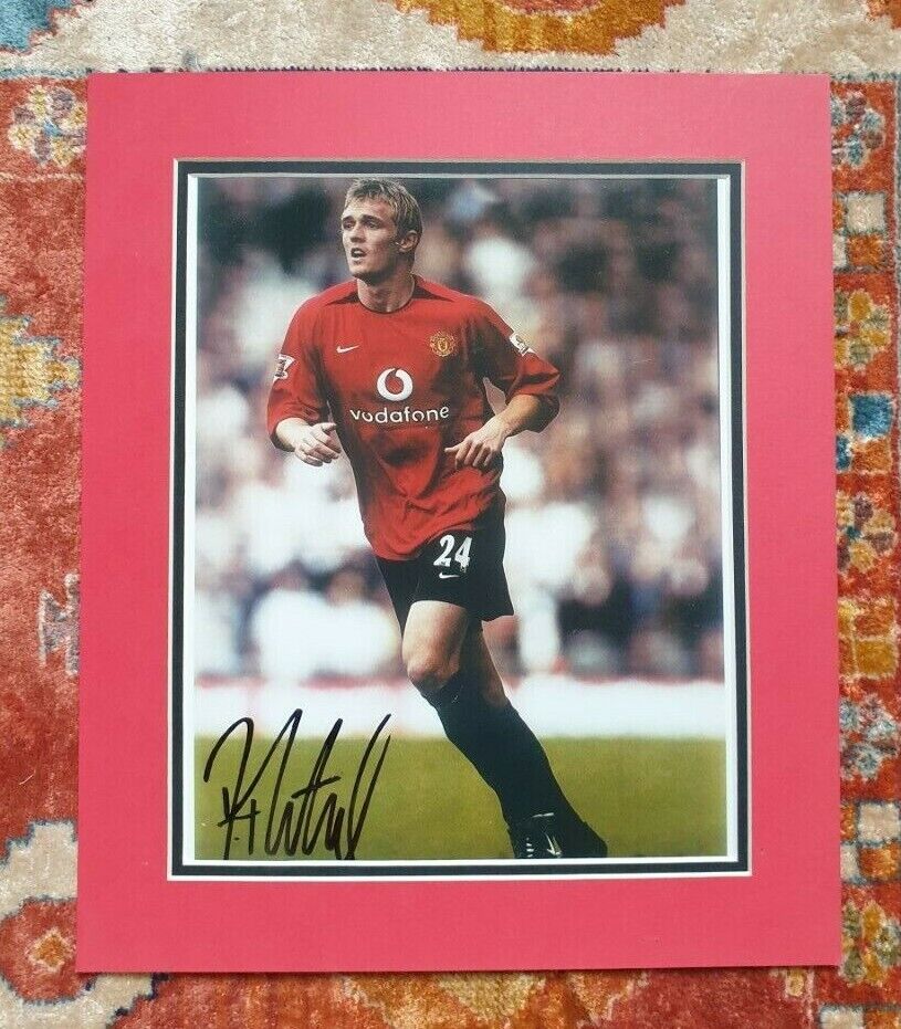 Football DARREN FLETCHER Signed Manchester United Mounted Photo Poster painting