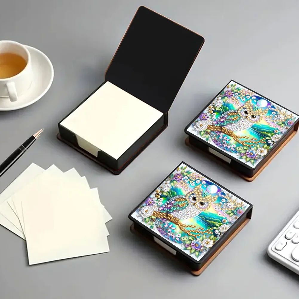 DIY Owl Diamond Painting Memo Pad Holder Mosaic Kit for DIY Art Craft