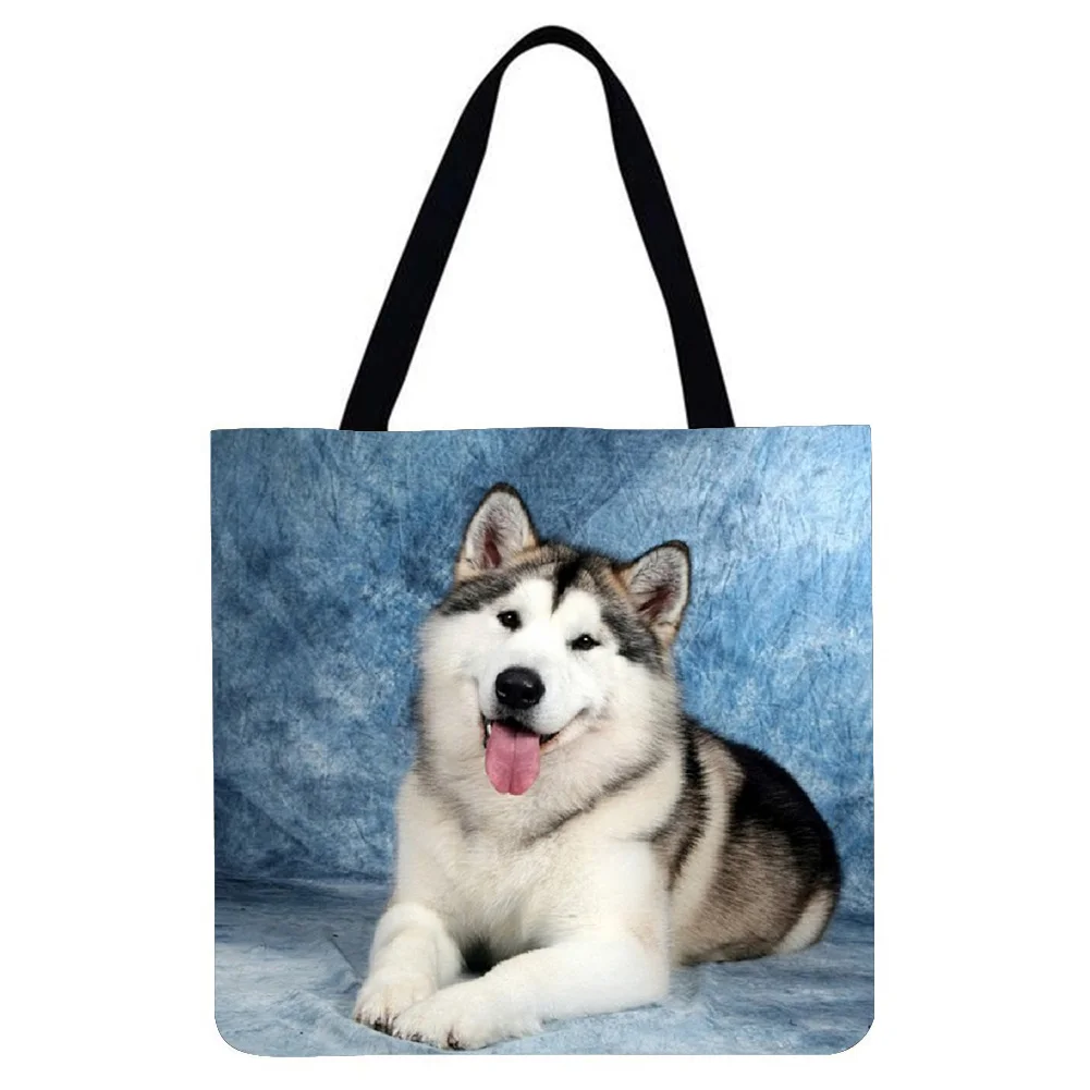 Linen Tote Bag - Dog