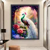 White Peacock Full Stamped Cross Stitch Kit 11CT 3-Strand 50x65cm Animal Series