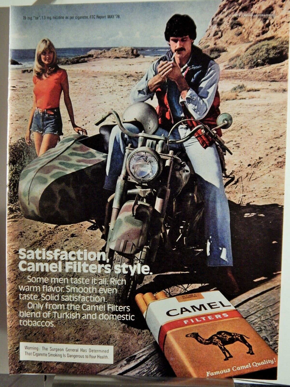 CAMEL CIGARETTES / AFTER SIX FORMAL MENSWEAR ORIGINAL VTG 1979 Photo Poster painting AD,