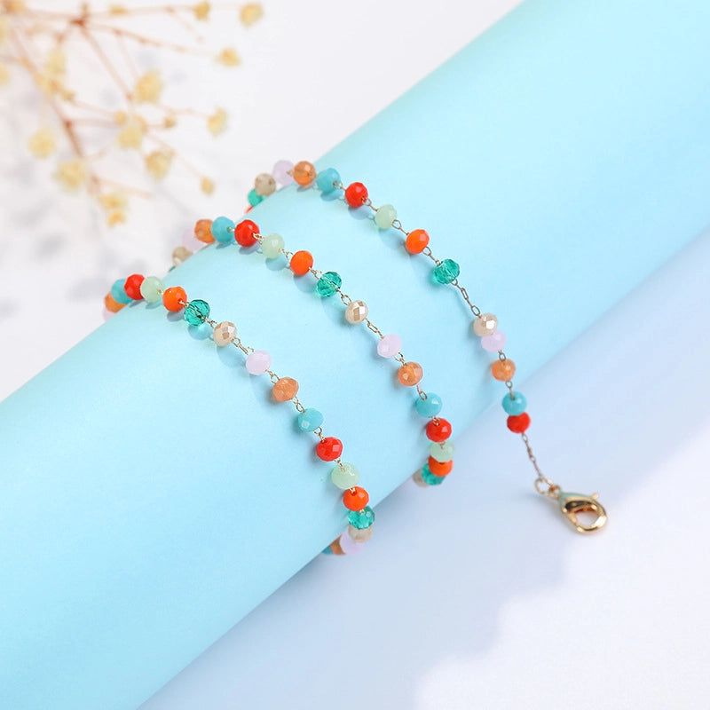 Casual Minimalist Geometric Crystal Unisex Glasses Chain