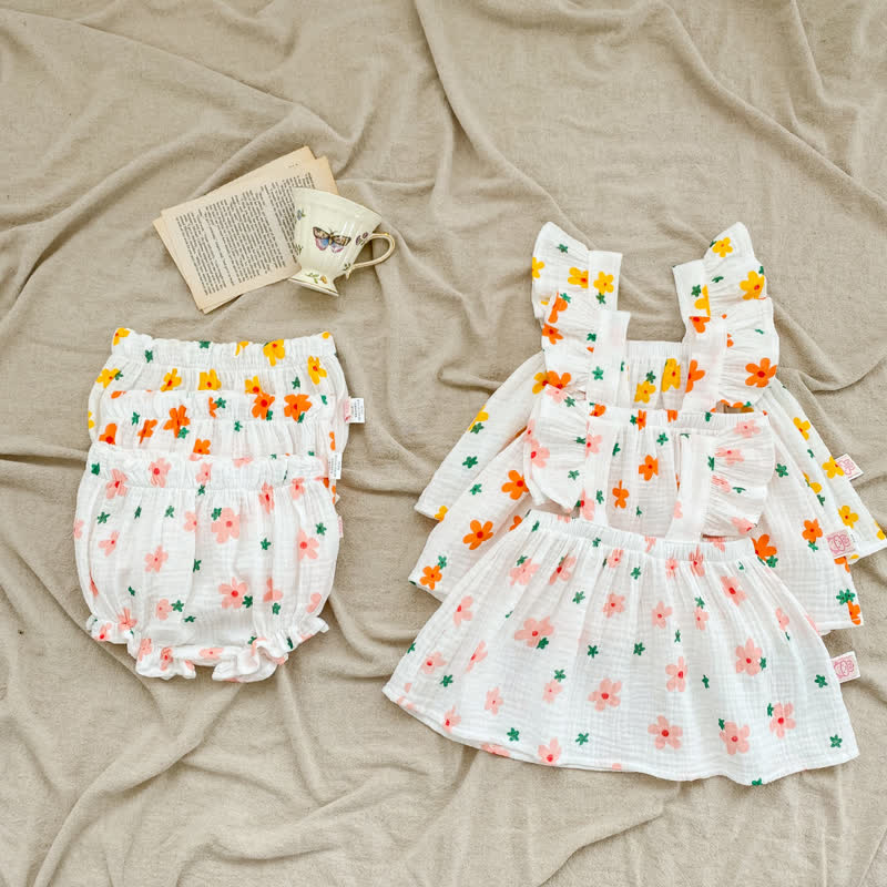 Baby Floral Ruffled 2 Pieces Set