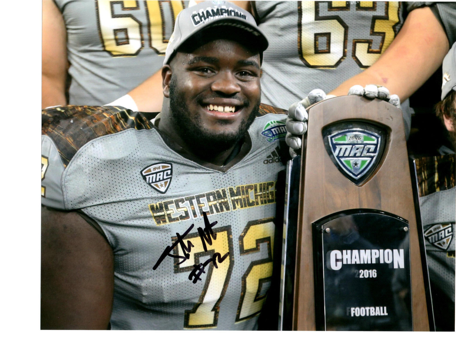 Taylor Moton Western Michigan Broncos signed autographed 8x10 football Photo Poster painting b