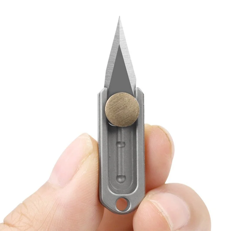Cool Pure Titanium Mini Keychain Pendant Unpacking Sharp Unboxing Tools