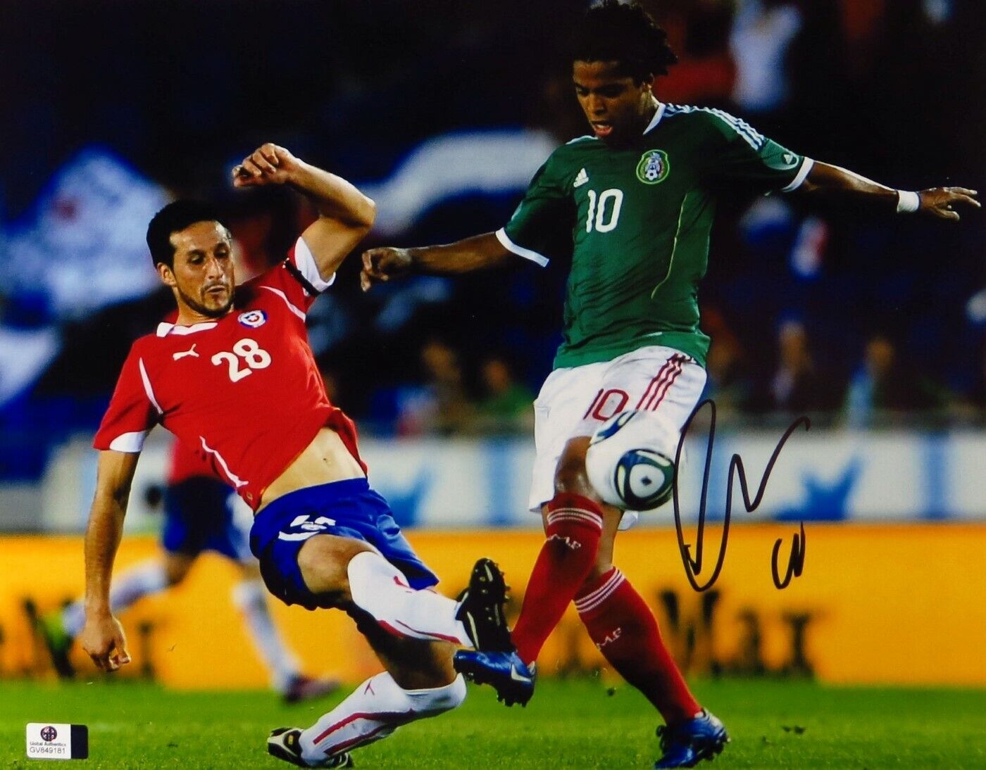 Giovani dos Santos Signed Autographed 11X14 Photo Poster painting LA Galaxy Mexico GV849181