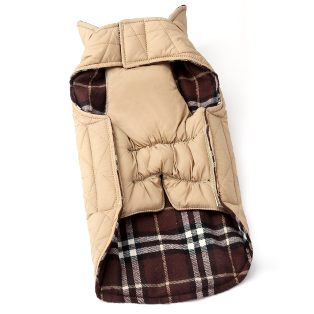 

Plaid Dog Clothes Costume Cotton Pet Waterproof Jacket Coat, 501 Original