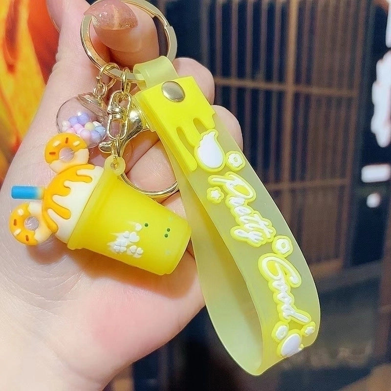 Cute Ice Cream Letter Silica Gel Women’s Bag Pendant Keychain