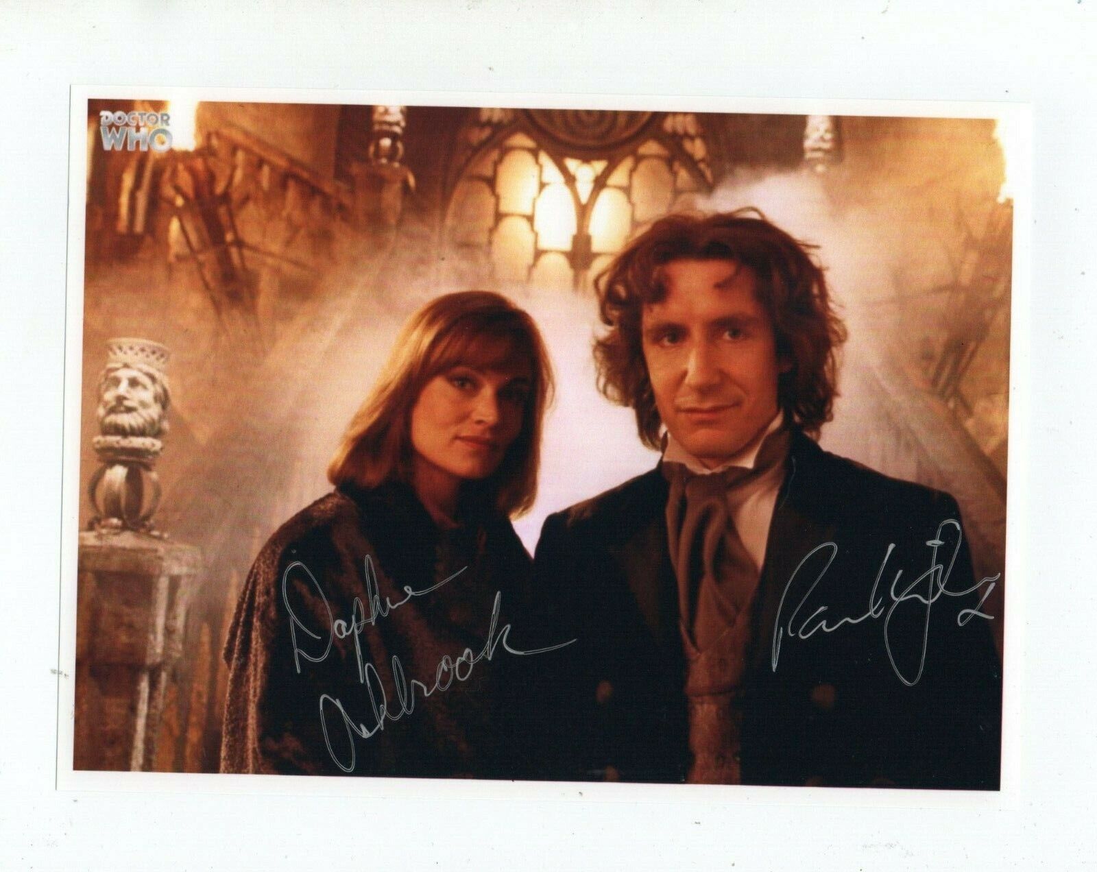 Paul McGann & Daphne Ashbrook.in Dr Who Film Signed 8x6 Col Photo Poster painting Autographed.