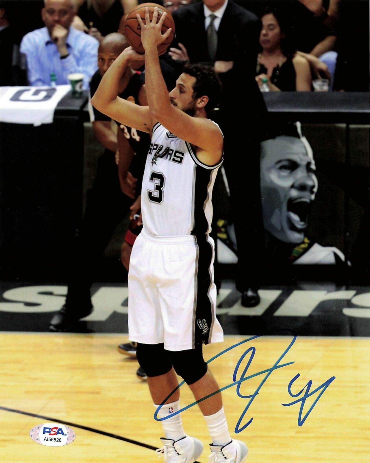 Marco Belinelli signed 8x10 Photo Poster painting PSA/DNA San Antonio Spurs Autographed