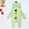 Baby Boy Girl Dinosaur Romper Multicolor Zipper Jumpsuit Unisex Sets