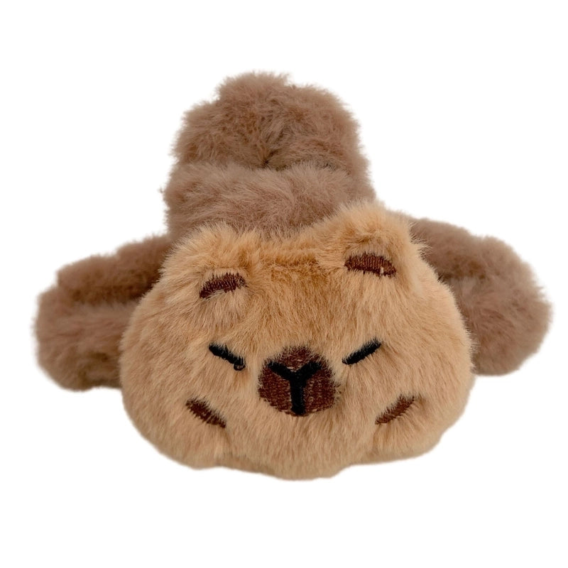 Mood Stable Capabala Plush Hair Ring Hair Accessories Cute Capybara Grip Shark Clip Large Intestine Ring Head Rope Headdress