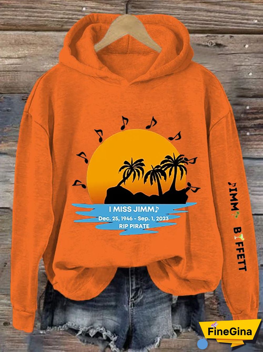 Women's I Miss Rip Jimmy Printed Hooded Sweatshirt