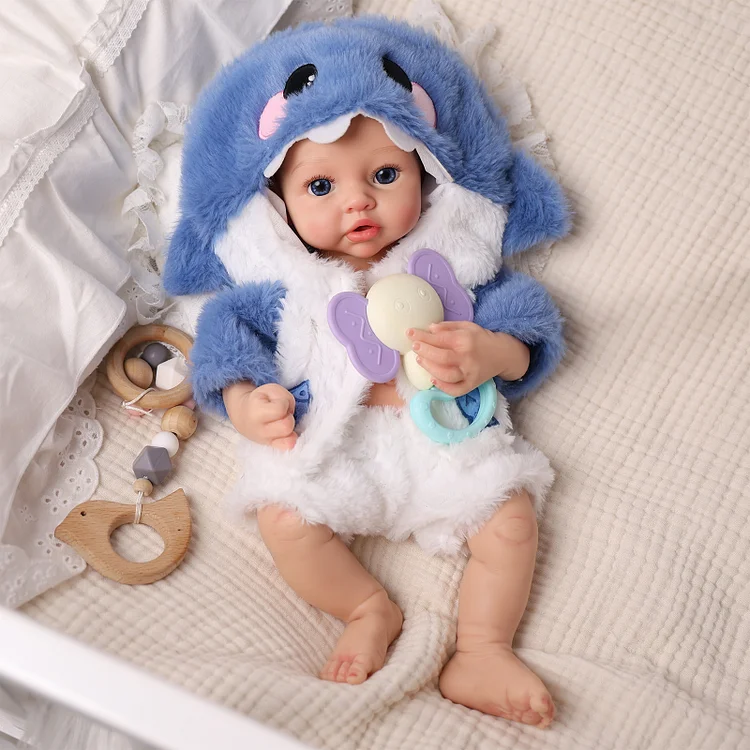 Babeside Dolly 16" Realistic Silicone Quiet Baby Little Infant Boy Retaining Pacifier